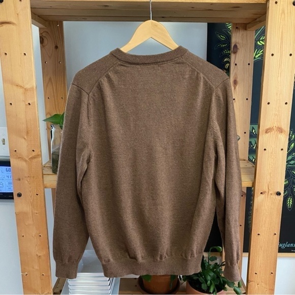 Bobby Jones Brown Merino Wool V-neck Sweater - Picture 3 of 11